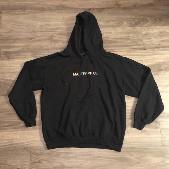 Neon Riot Other - Neon Riot "Masterpiece" Mens Size Medium Black Front Print Casual Hoodie